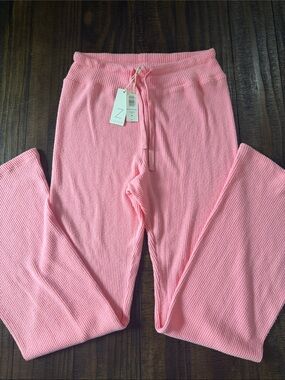 NWT Z Supply Pink Ribbed Yoga Lounge Pants